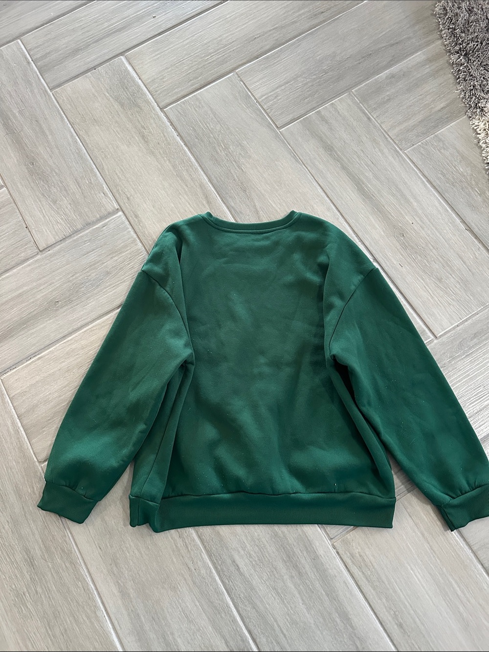 Green Graphic Crewneck Sweater - "This Is Boo Sheet" - Picture 3 of 3